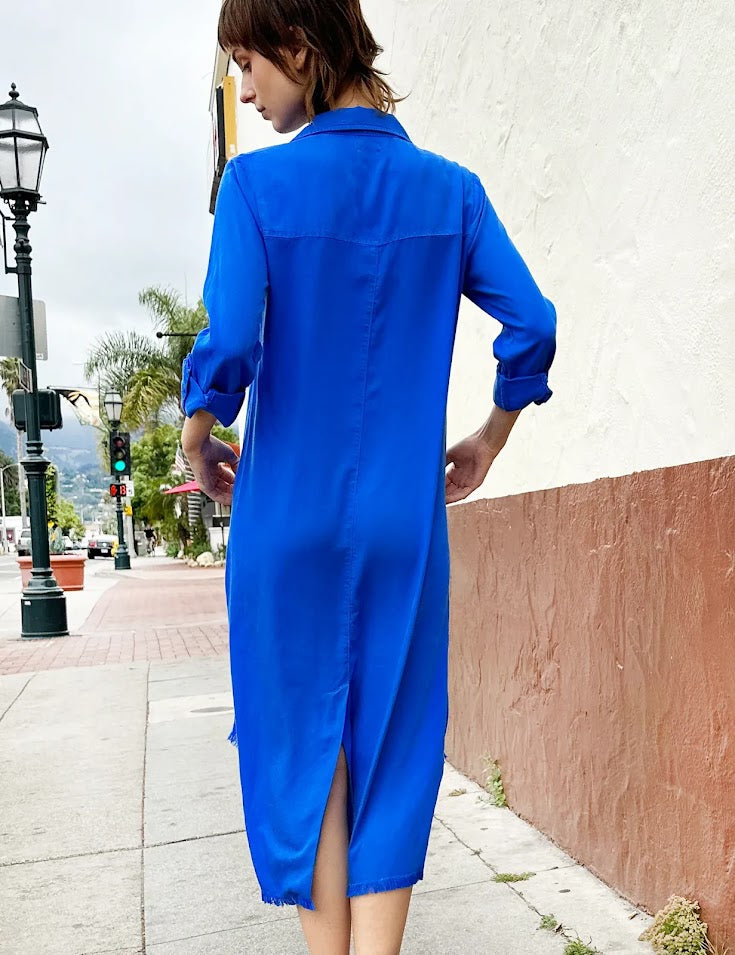 Chill Out Shirt Dress - Blue Perennial