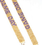 Geaux Beaded Crossbody Strap - Purple
