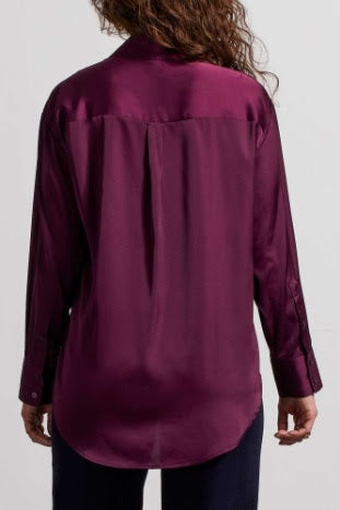 The Reba Button Down - Black Orchid