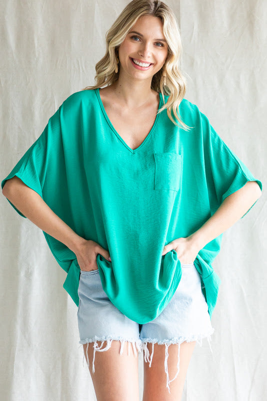 The Maurine Top - Emerald