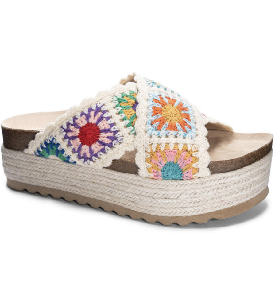Plays Crochet Cotton Shoes - Natural