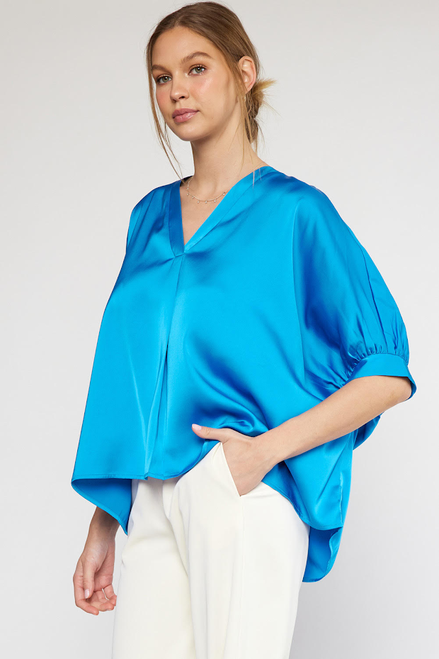 Flowy Top - French Blue