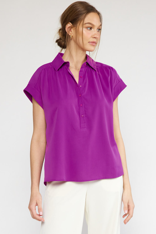 My Go To Blouse - Grape