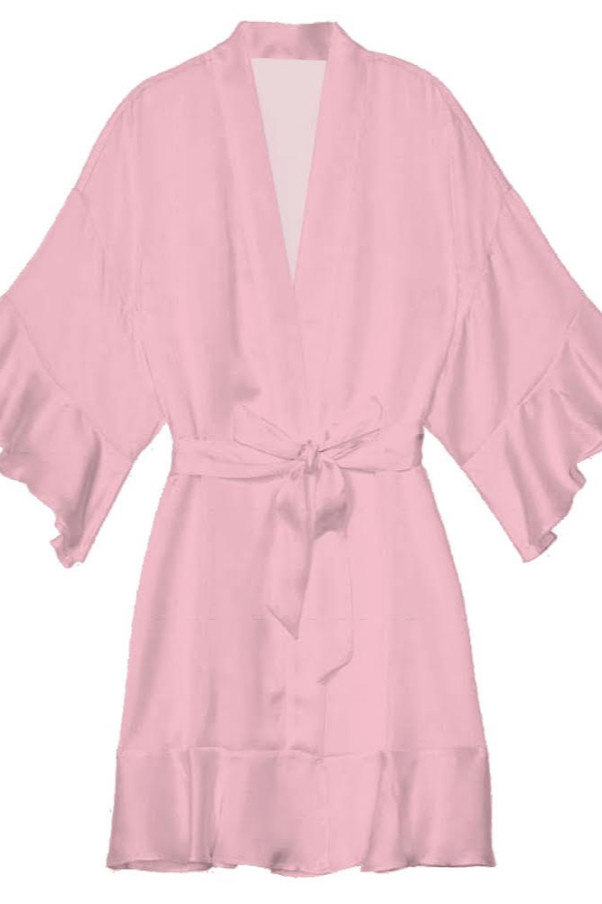 Satin Robe - Blushing Babe