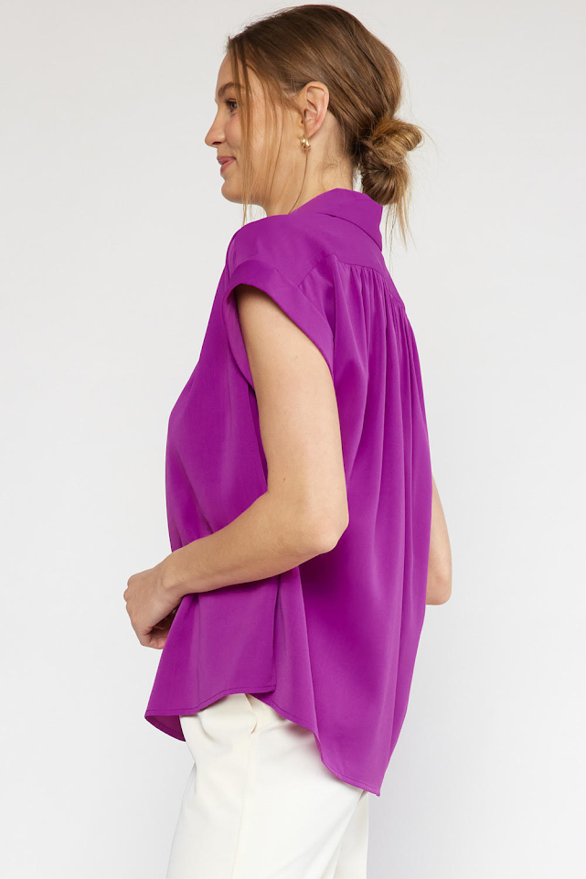 My Go To Blouse - Grape