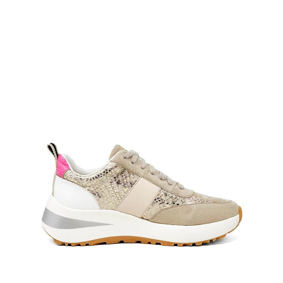 Serafina Sneaker - Gold Snake