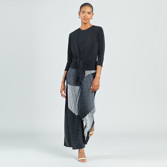 Tie Front Cardigan - Black