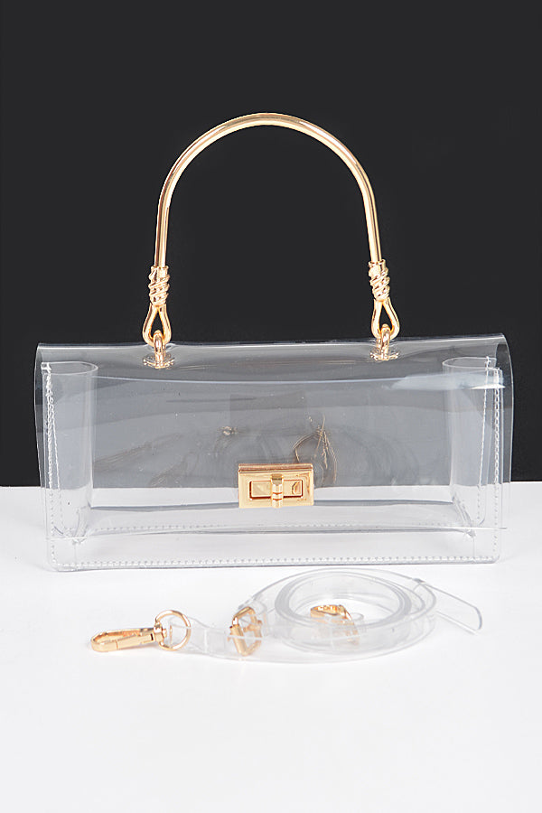Clear Clutch - Gold