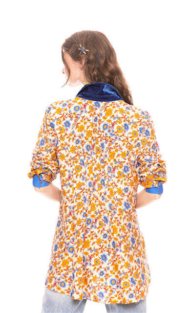 The Anna Blouse - Rust Blue