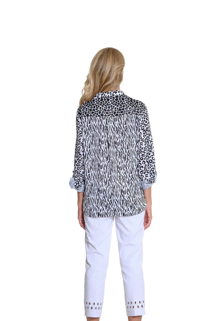 The Mona Shirt - Black White