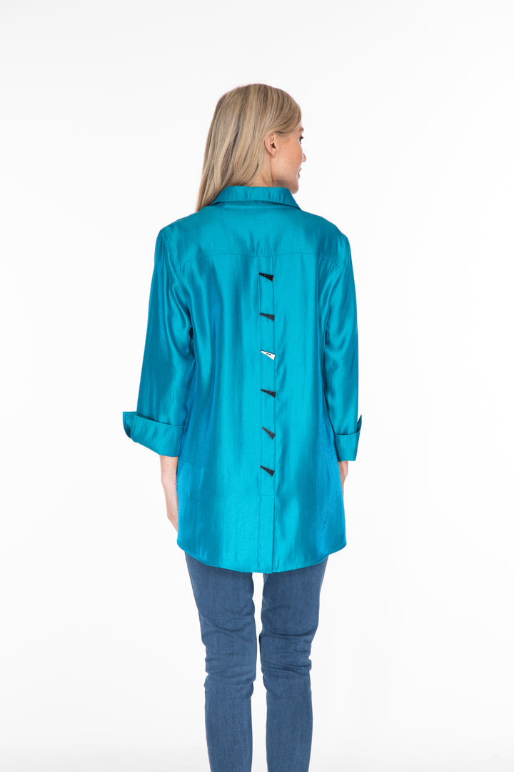 The Angelle Shirt - Bright Teal
