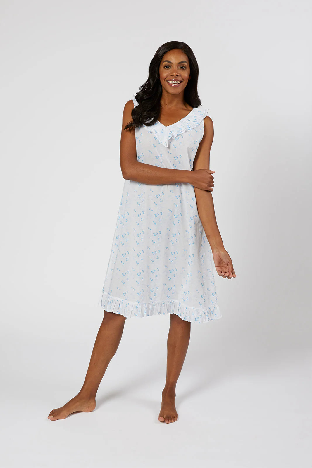 Lily Nightgown/Robe Set - Blue