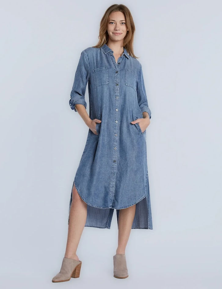Chill Out Shirt Dress - Reverse Blue