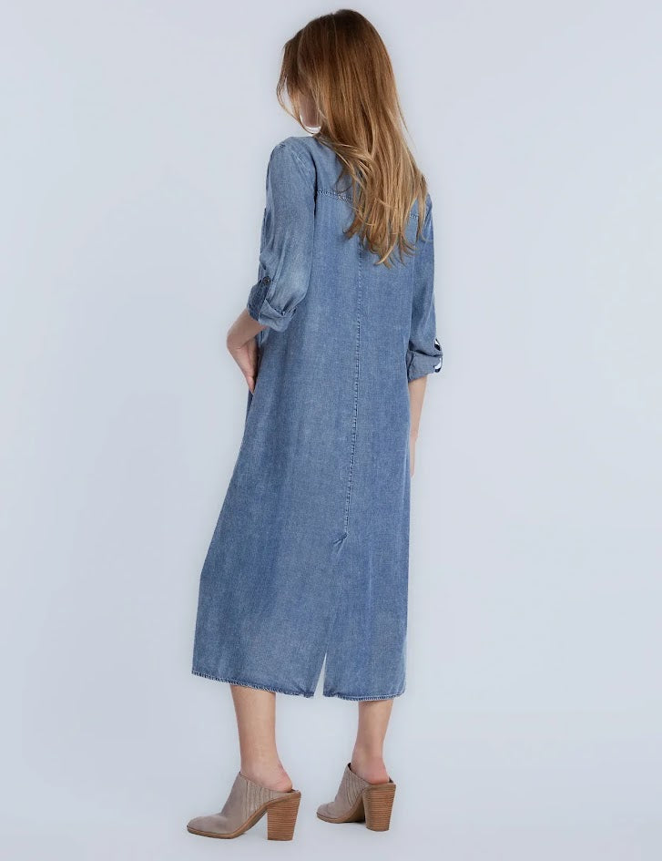 Chill Out Shirt Dress - Reverse Blue