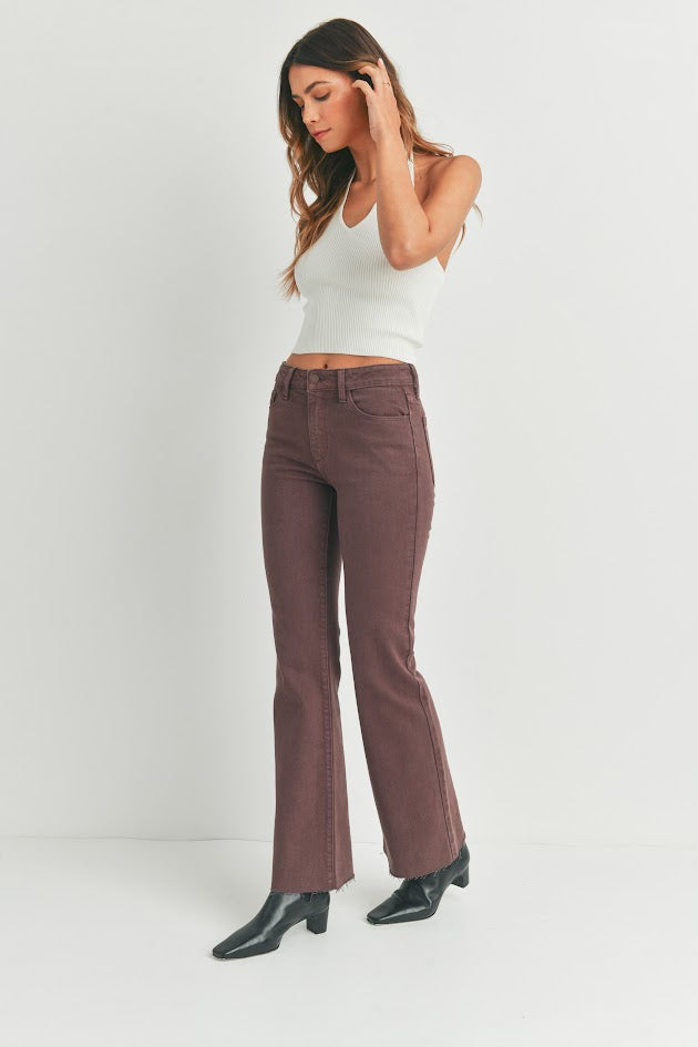Flare Hem Pant - Espresso
