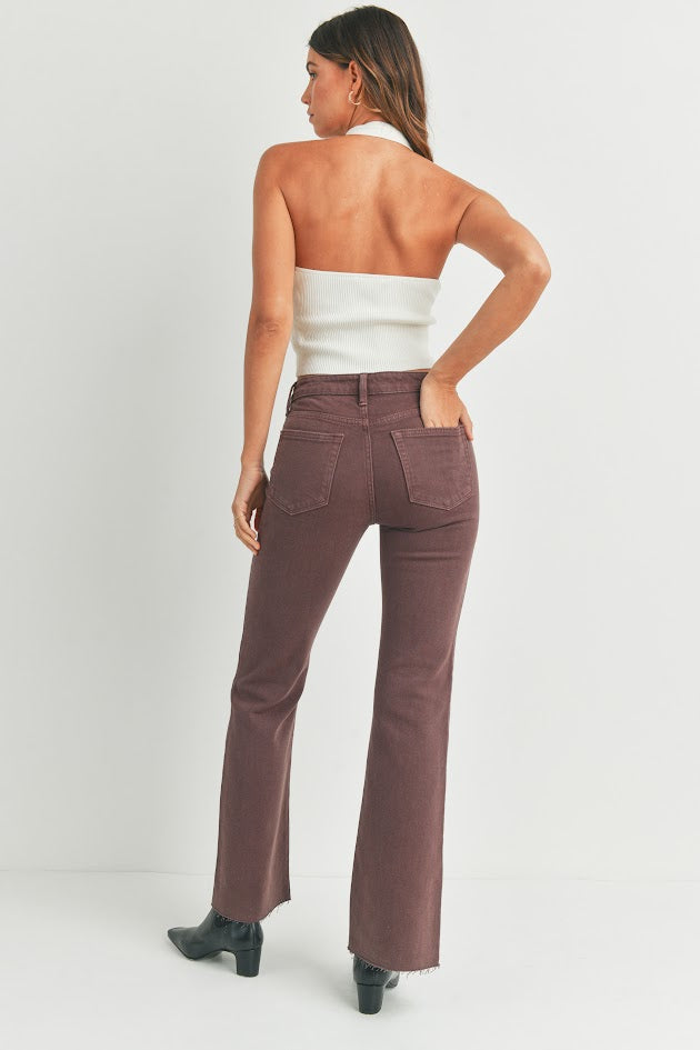 Flare Hem Pant - Espresso