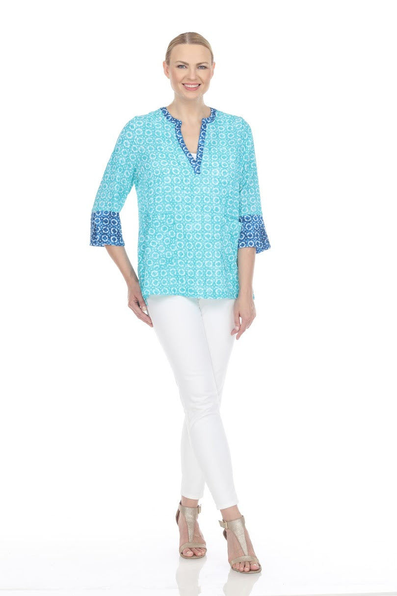 The Seline Tunic - Aqua Blue