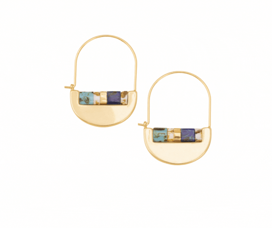 Good Karma Miyuki Hoop - Indigo Gold