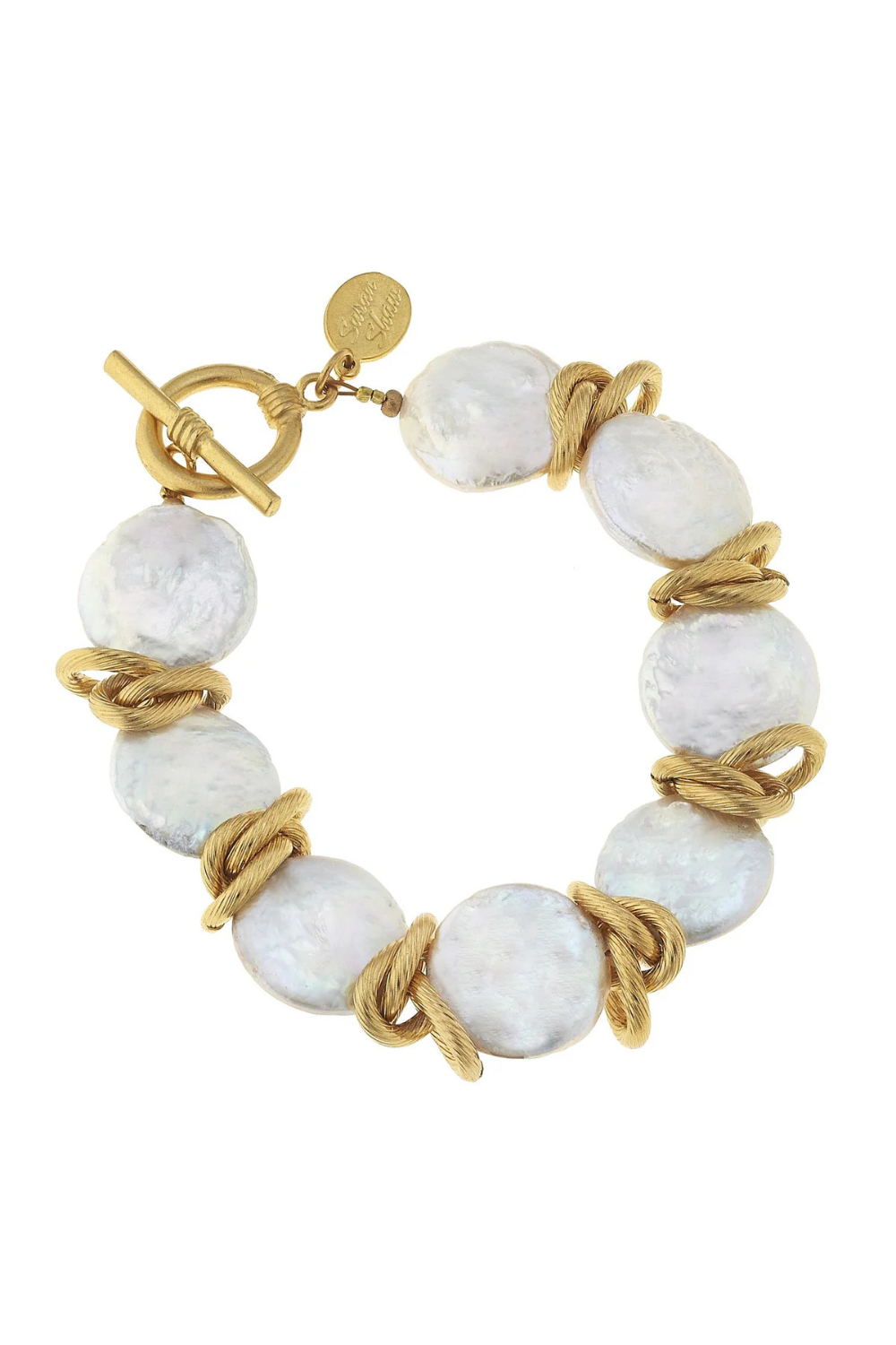 Coin Pearl Bracelet - Gold