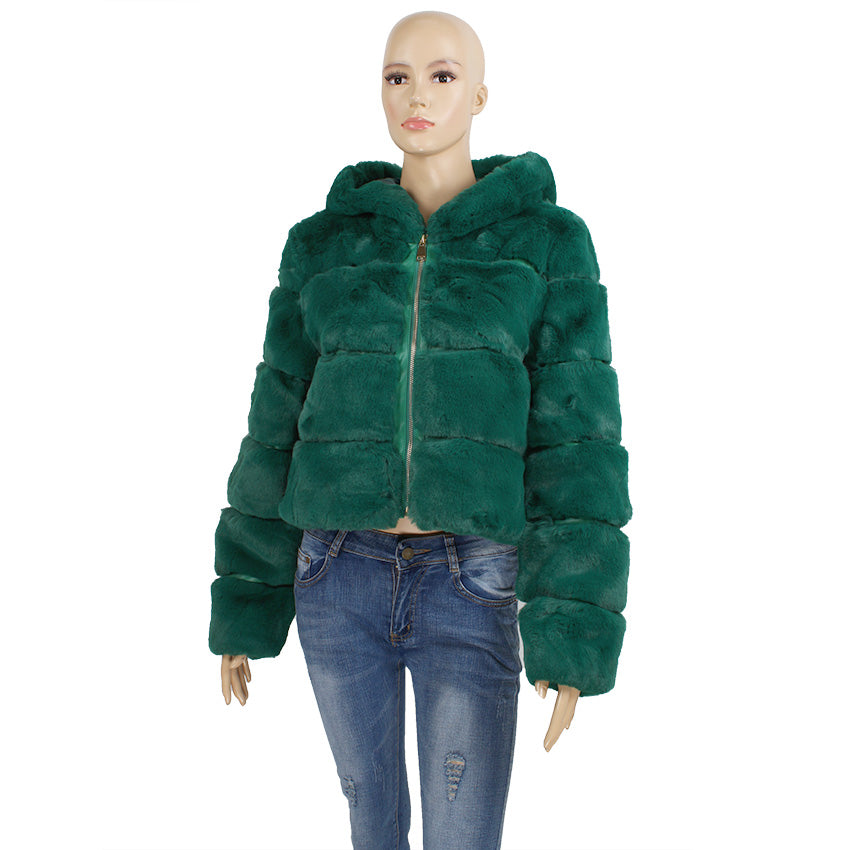 Green With Envy Faux Fur Coat - Green