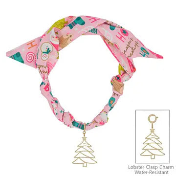 Christmas Scarf Necklace - Pink