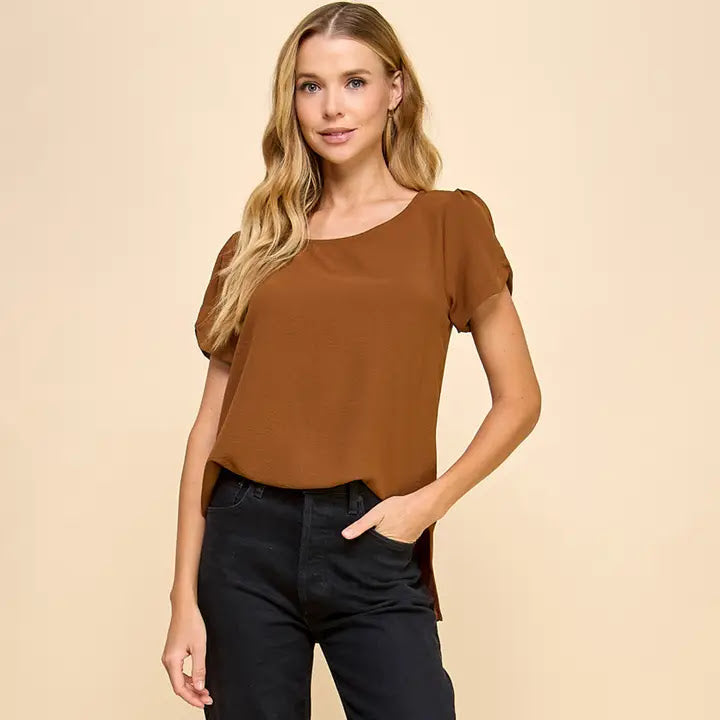 The Karen Top - Mocha Brown