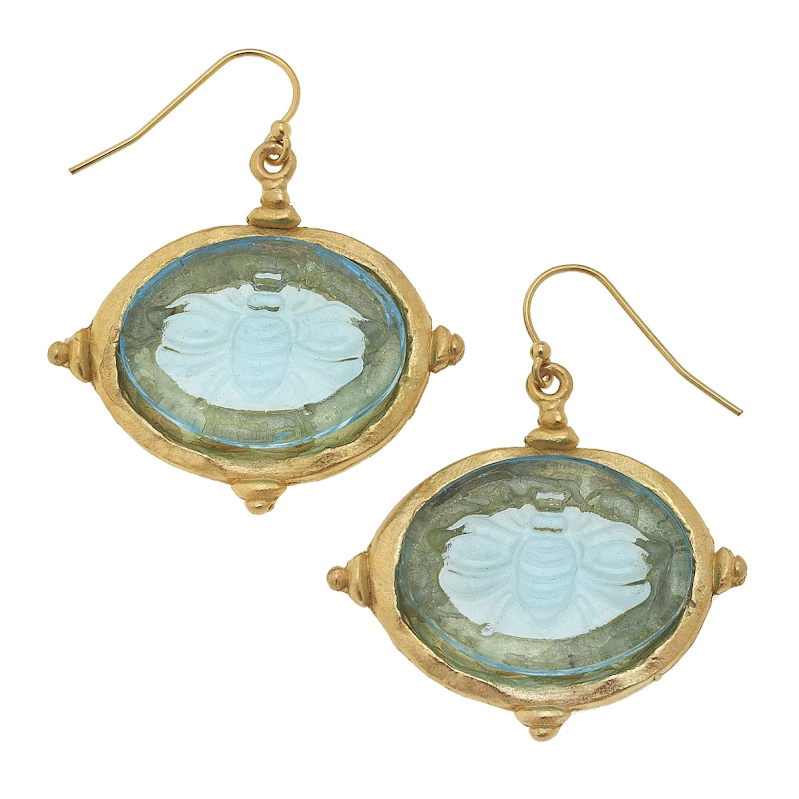 Venetian Glass Bee Earring