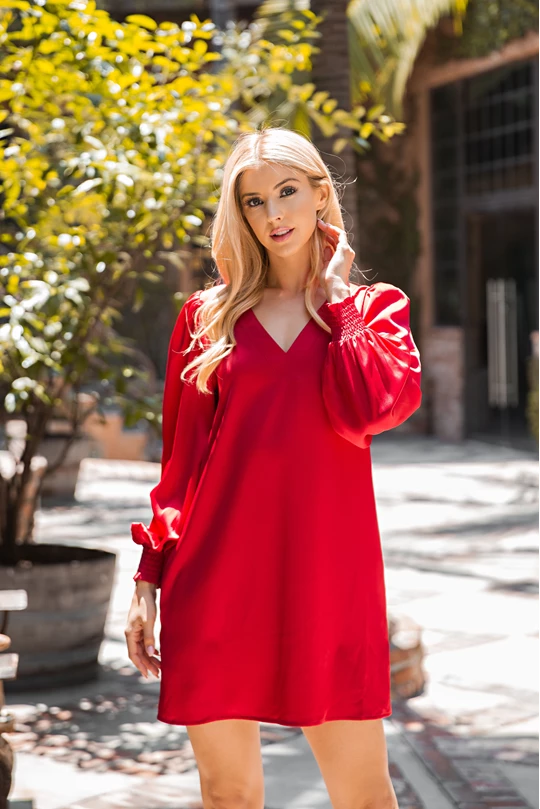 The Mona Dress - Burgundy