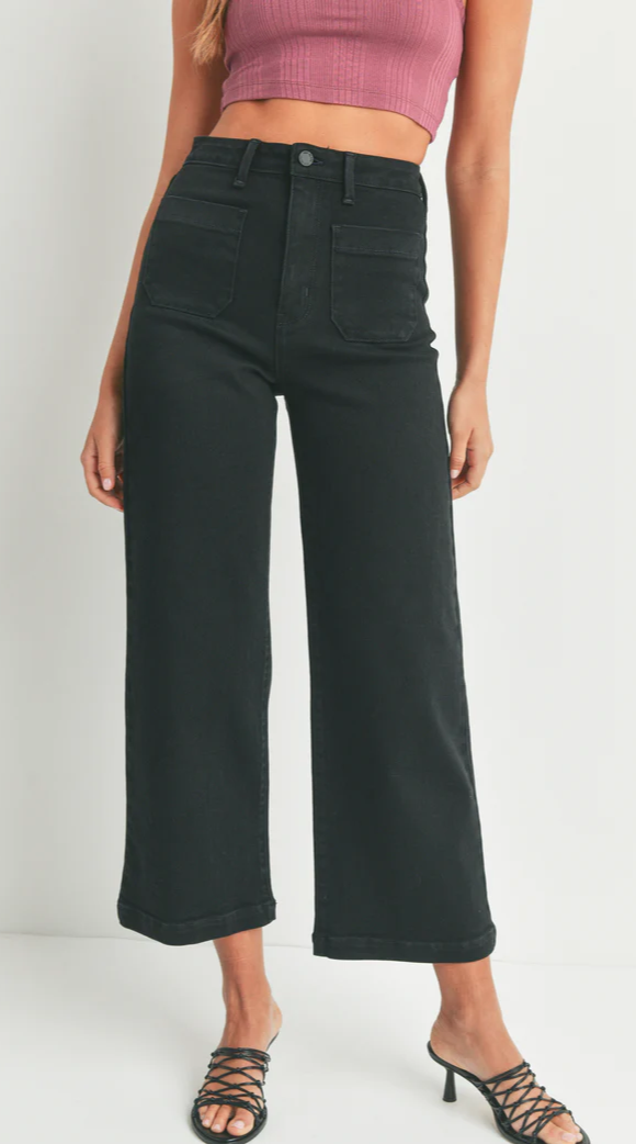 JUSTUSA Wide Leg Jean - Black