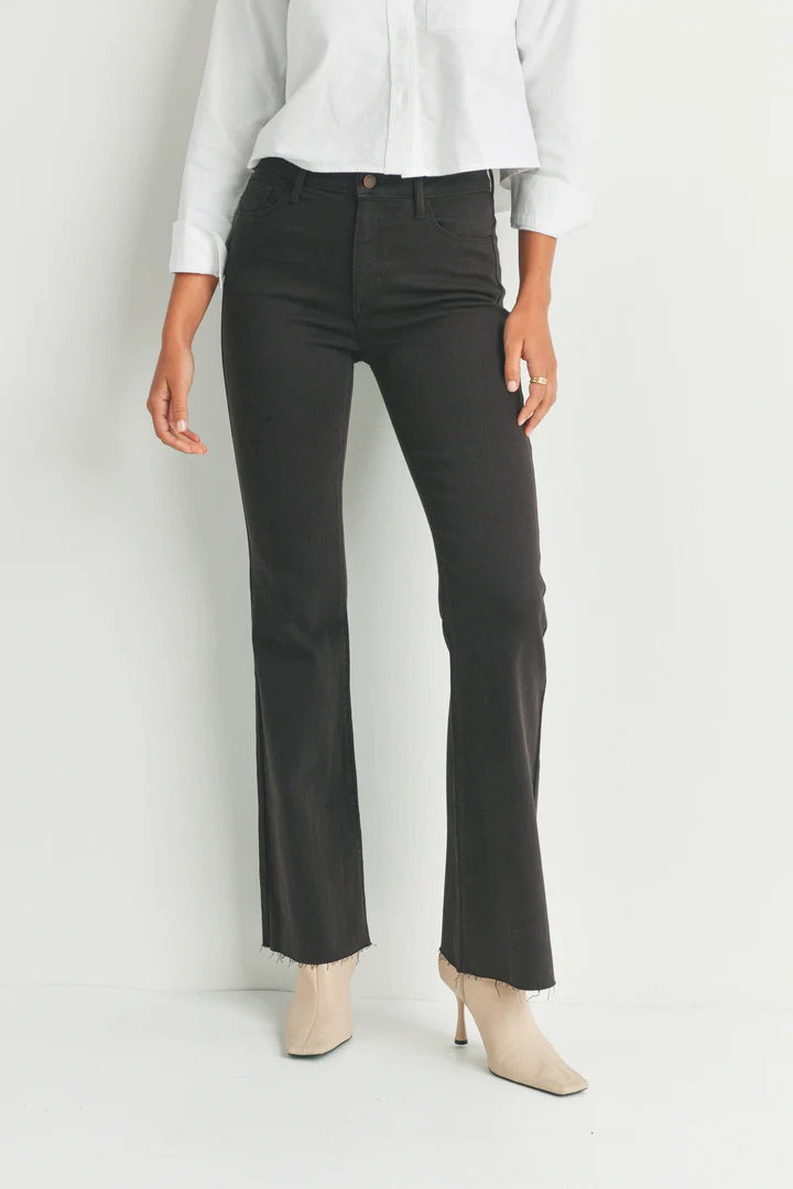 JUSTUSA HR Scissor Cut Flare Jean - Dark Chocolate