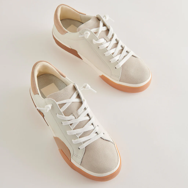Zina Shoe - White/Tan