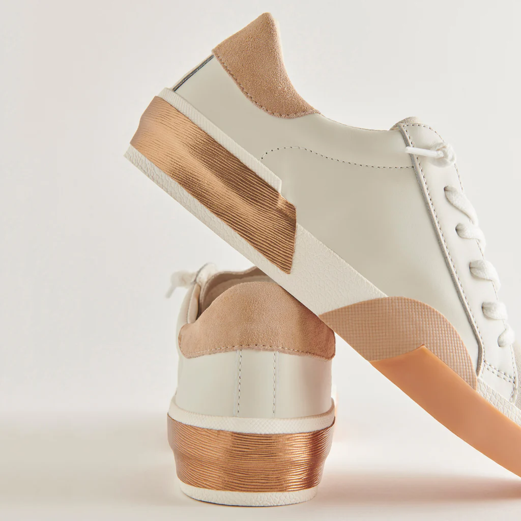 Zina Shoe - White/Tan