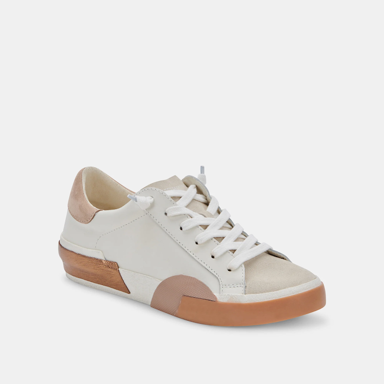 Zina Shoe - White/Tan