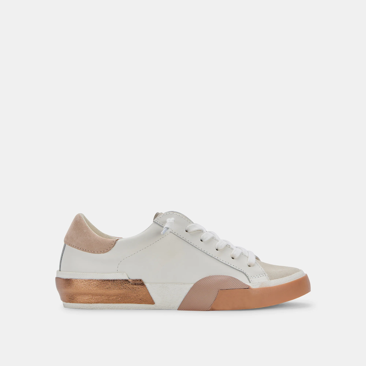 Zina Shoe - White/Tan