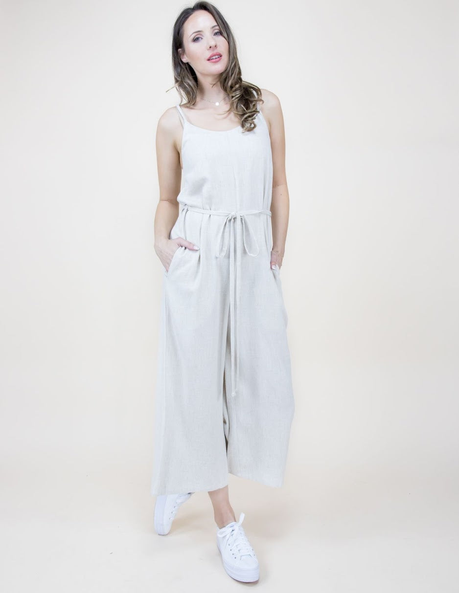 Festive Linen Jumper - Beige