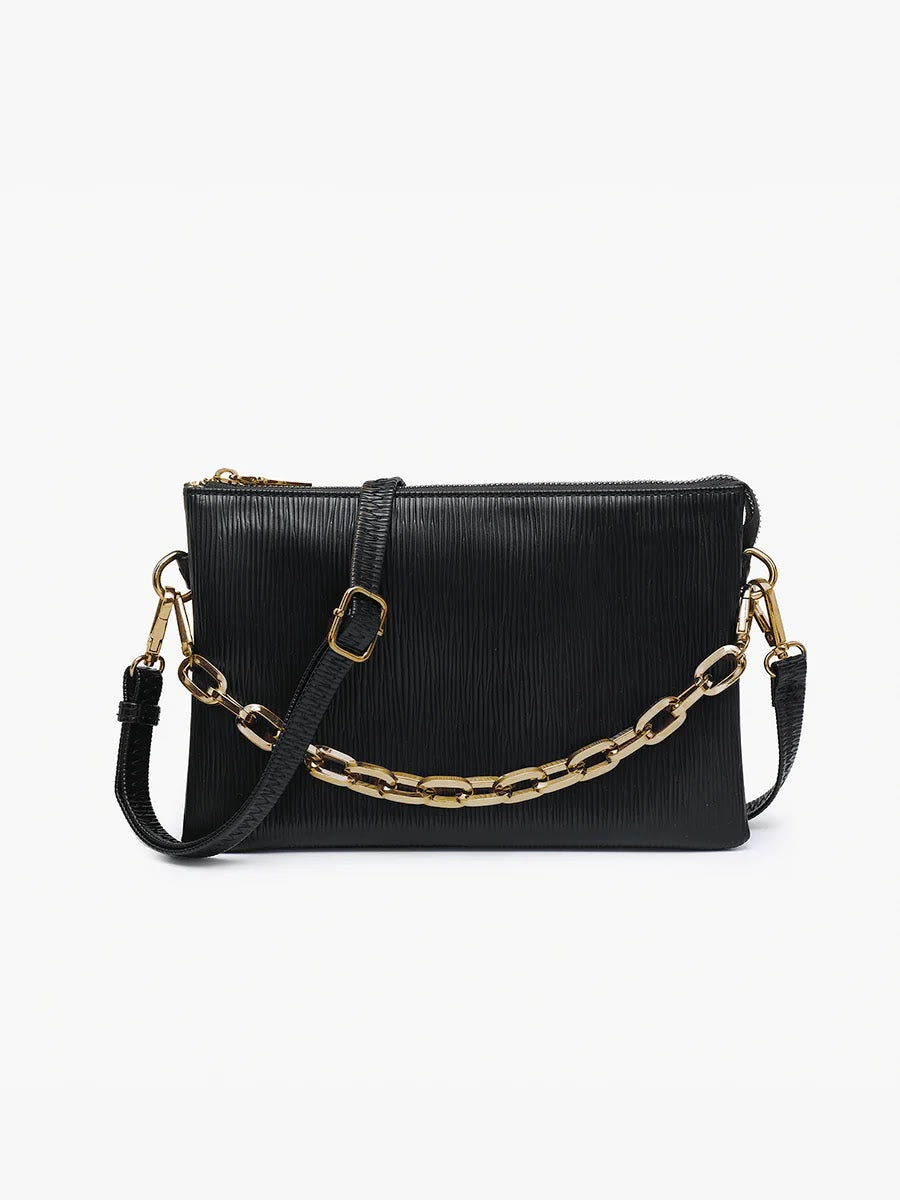 Izzy Textured Crossbody - Black