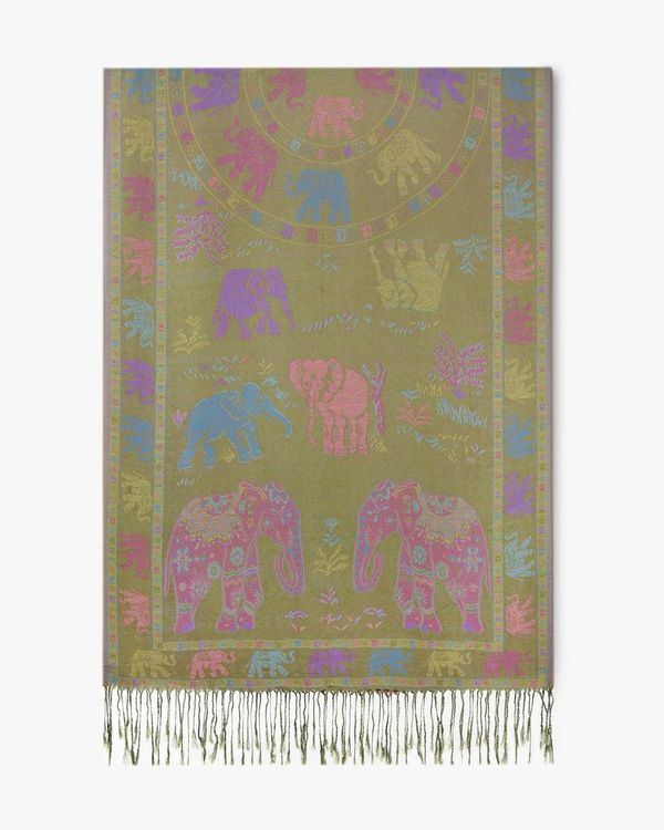 Elephant Tribe Pashmina - Olive