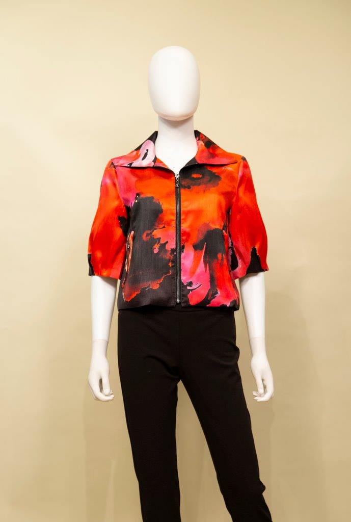 All Poppy, No Play Jacket - Black Red
