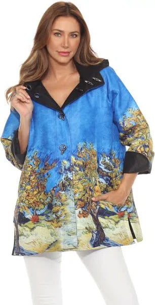Mulberry Tree Raincoat - Blue Multicolor