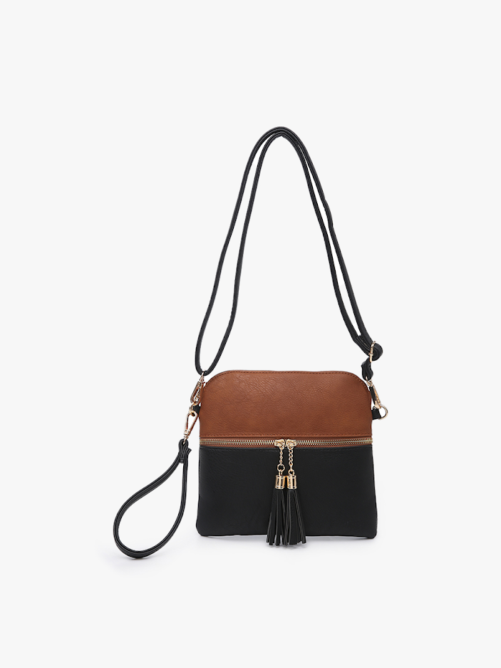 Tara Two Tone Purse - Blk/Brown