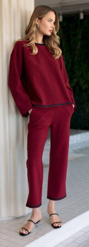 The Kinsley & Ken Pant Set - Wine
