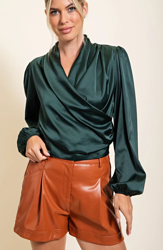 The Roxann Top - Hunter Green