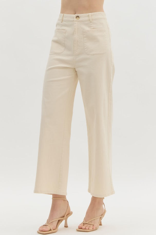 Perfect Wide leg Pant - Ecru