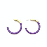Liz Med Hoop Earing - Purple