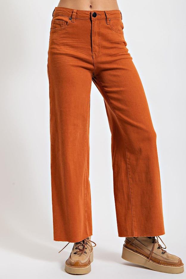 High Waist Jeans - Brick