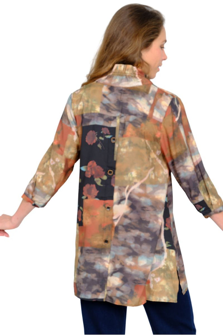 The Dora Top - Multi Earth Tones