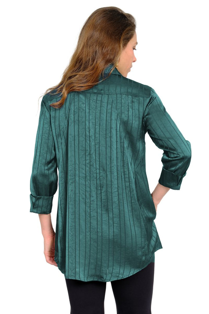 The Valor Tunic - Jewel Green Stripe