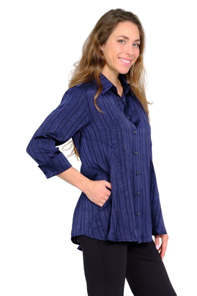 The Valor Tunic - Ruby Blue Stripe