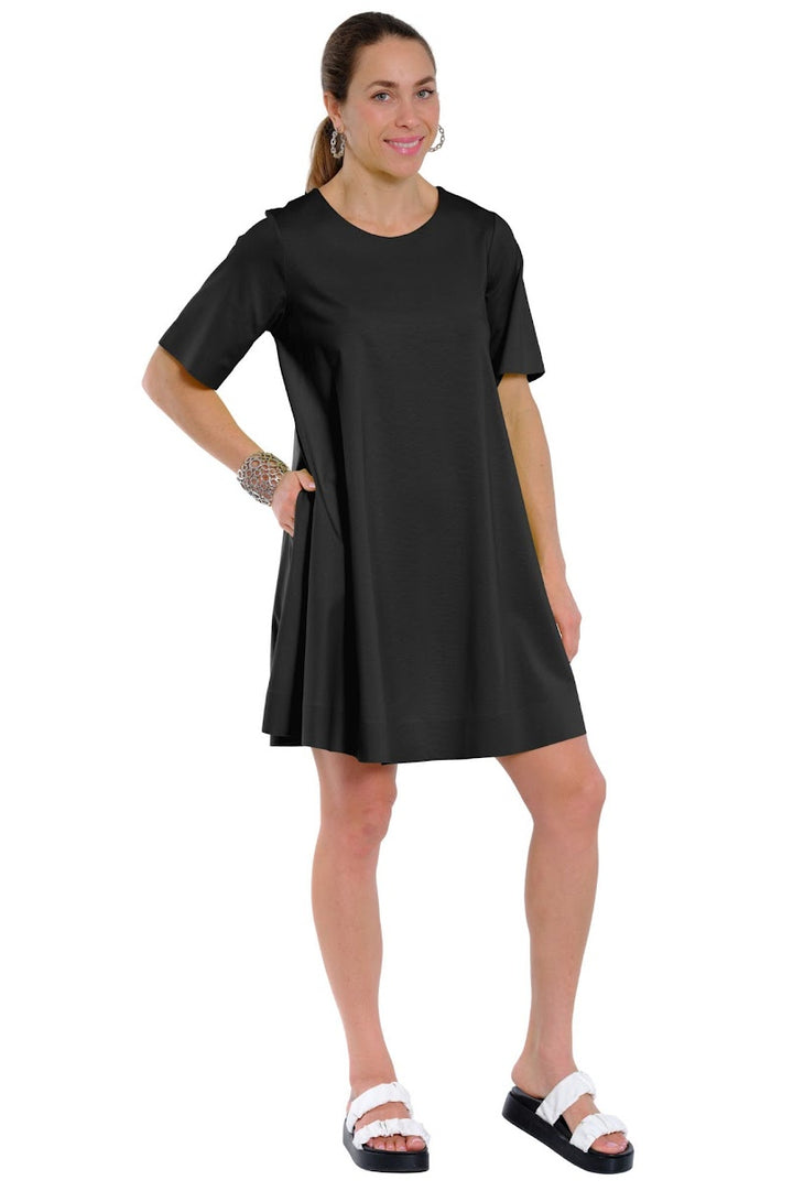 Diamond A Line Dress - Black