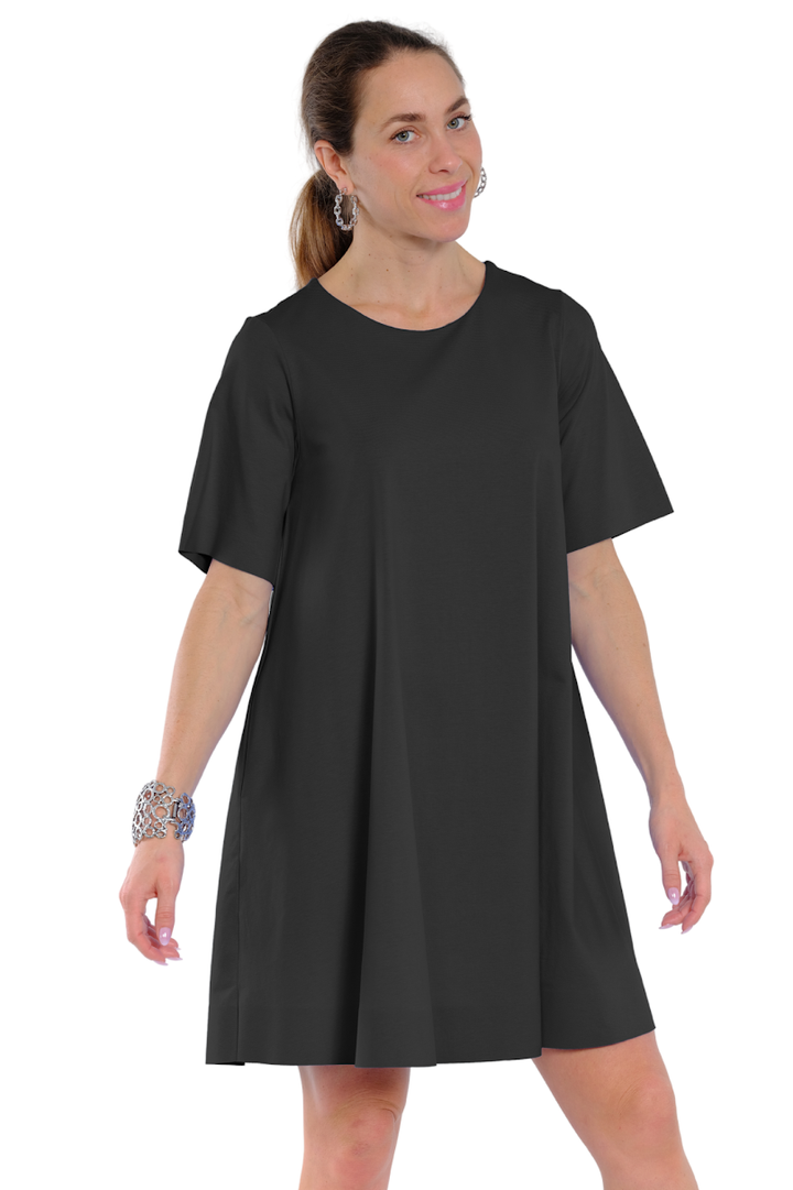 Diamond A Line Dress - Black